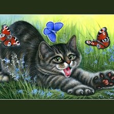 Схема вышивки «Кошки И . Гармошовой»