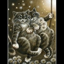 Схема вышивки «Кошки И. Гармашовой»