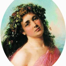 Схема вышивки «Девушка»