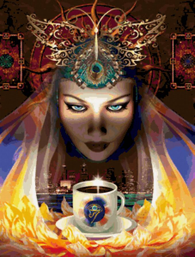 №395338 - волшебство, живопись, портрет, девушка, люди, фэнтези - предпросмотр