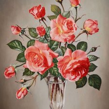 Схема вышивки «букет роз»