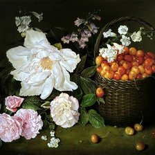 Схема вышивки «Натюрморт с цветами»