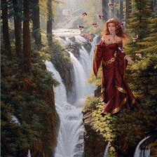 Схема вышивки «Лесной водопад»