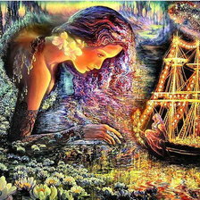 Схема вышивки «Волшебный корабль»