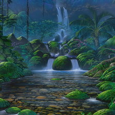 Схема вышивки «водопад»