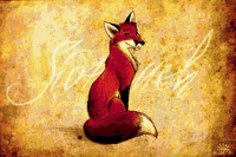 Рыжая красотка - лиса, рыжая красотка - предпросмотр