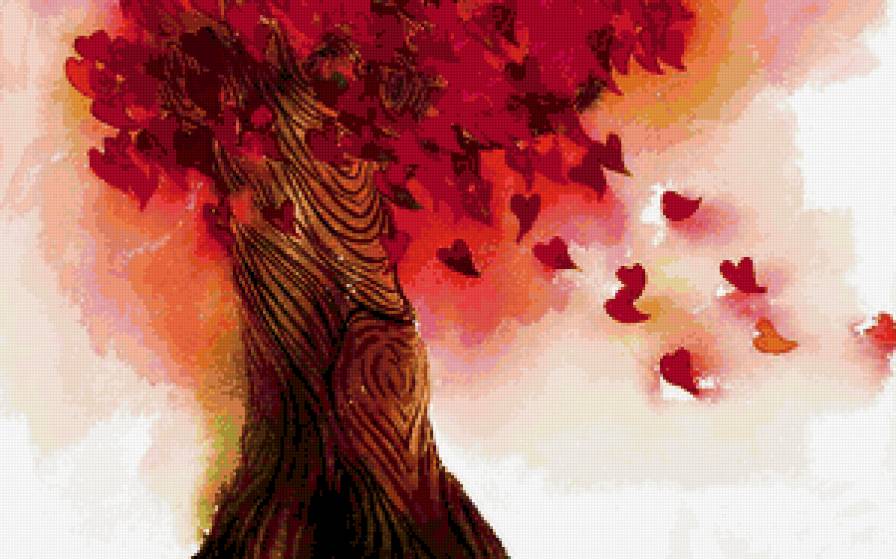 Дерево любви - сердце, любовь - предпросмотр