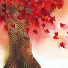 Схема вышивки «Дерево любви»