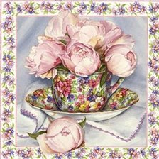 Схема вышивки «пионы»