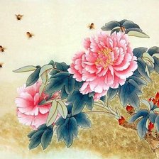 Схема вышивки «пионы»