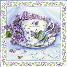 Схема вышивки «чаепитие»