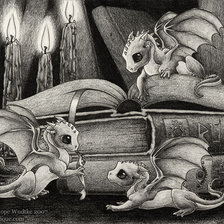 Схема вышивки «дракончики»