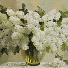 Схема вышивки «Букет белой сирени»