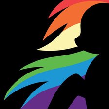 Схема вышивки «Силуэт Rainbow Dash»