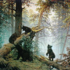 Схема вышивки «Утро в сосновом бору(Шишкин)»