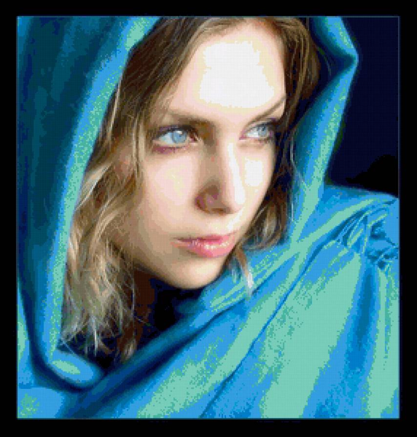 Девушка в голубом - девушка - предпросмотр