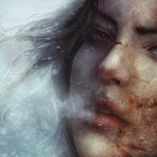 Схема вышивки «Лара Крофт»