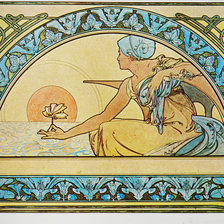 Схема вышивки «Альфонс Муха 1»