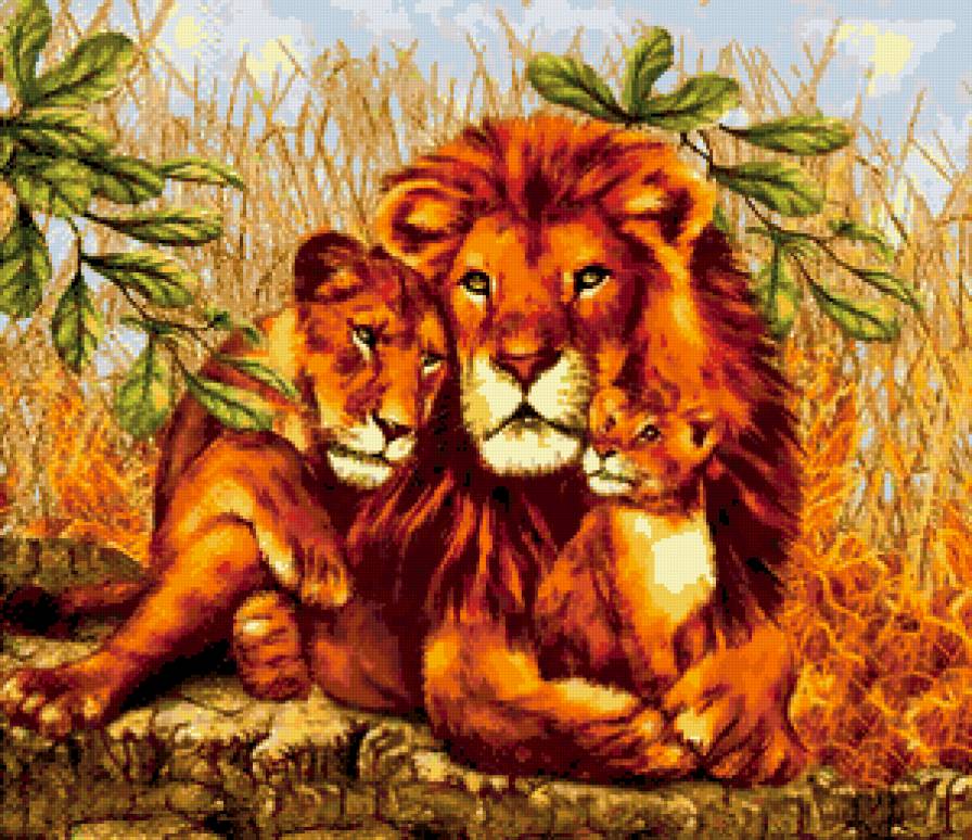королевская семья - львы - предпросмотр