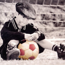 Схема вышивки «Маленький вратарь»