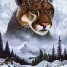 Схема вышивки «львица»