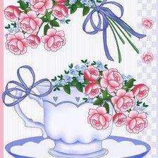Схема вышивки «букетик роз»