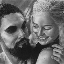 Схема вышивки «кхал дрого и дейнерис»