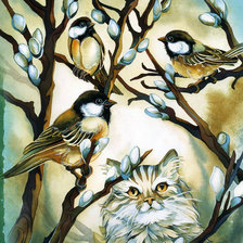 Схема вышивки «мартовский кот»