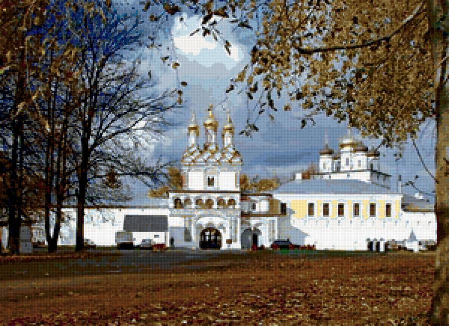 Церковь Петра и Павла и Собор Успения Пресвятой Богородицы - купола, природа, церкви, храмы, соборы, пейзаж - предпросмотр