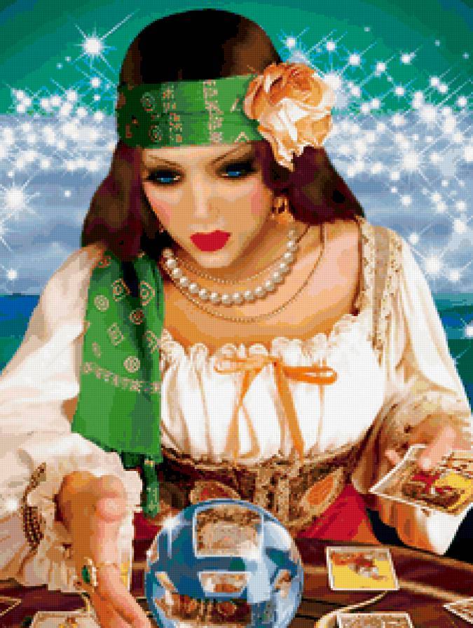 №396884 - девушка, фэнтези, волшебство, люди, живопись, портрет - предпросмотр