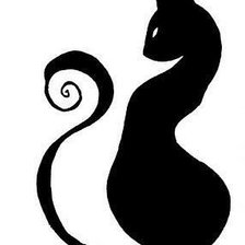 Схема вышивки «кошка»