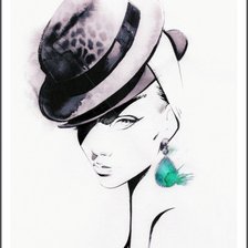 Схема вышивки «девушка Вок»