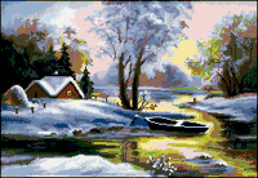 домик - домик, зима - предпросмотр