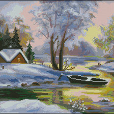 Схема вышивки «домик»