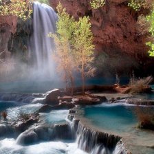Схема вышивки «гірський водопад»