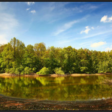 Схема вышивки «лісове озеро»