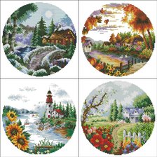 Схема вышивки «времена года»