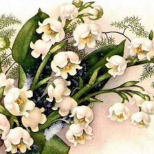 Схема вышивки «ландыши»