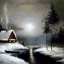 Схема вышивки «Зимний пейзаж»