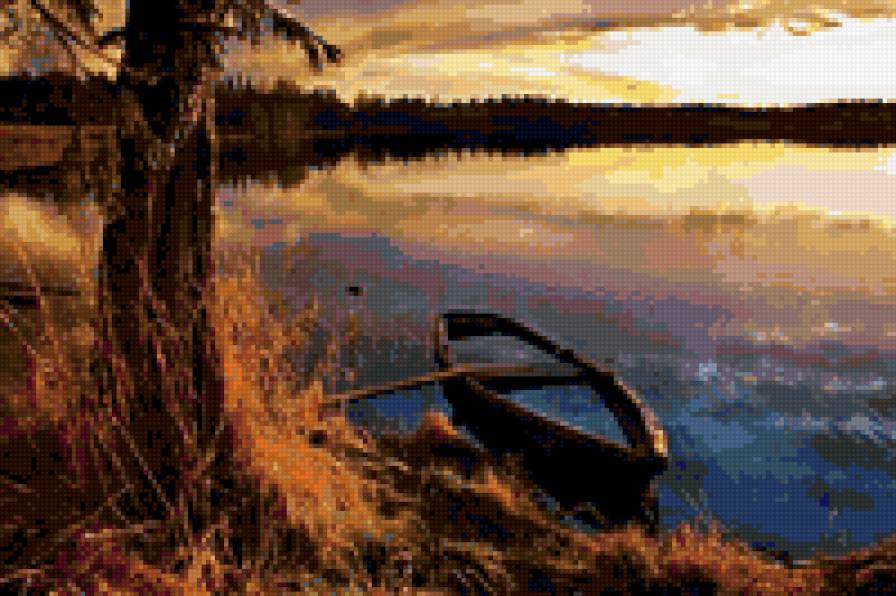 Закат - вода, природа - предпросмотр