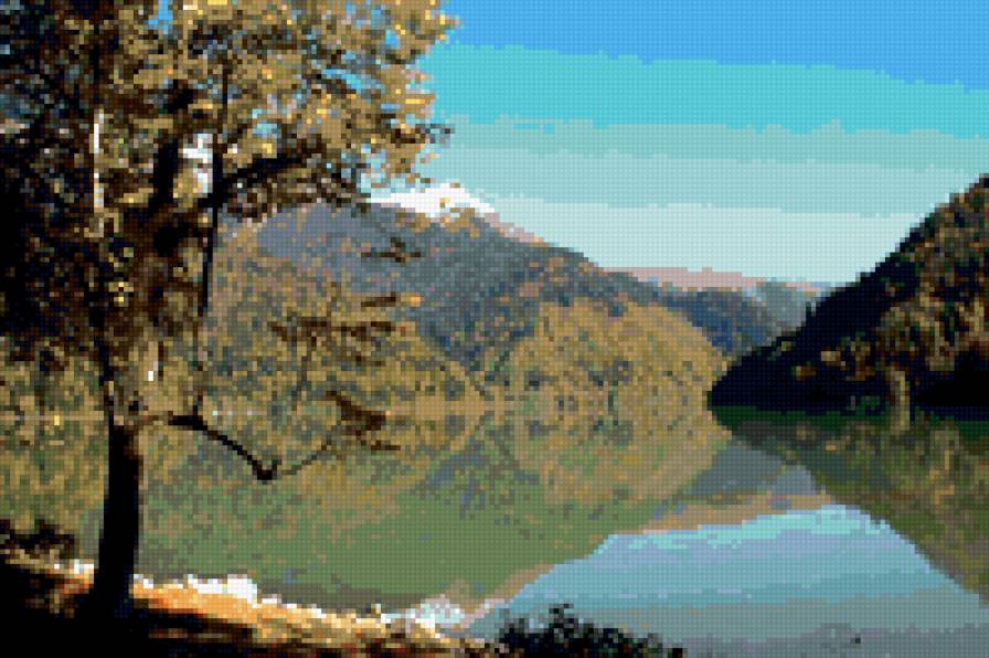 горное озеро - пейзаж, горы, вода - предпросмотр