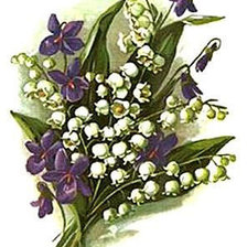 Схема вышивки «букетик весенних цветов»