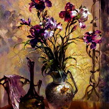 Схема вышивки «ирисы»