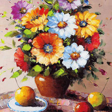 Схема вышивки «цветы»