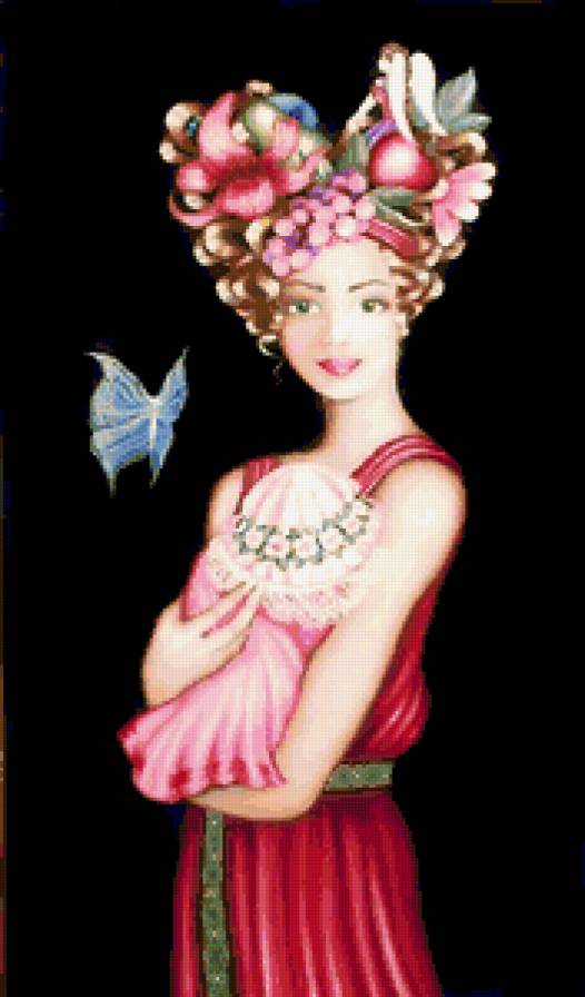 Карнавал - бабочки, девушка - предпросмотр