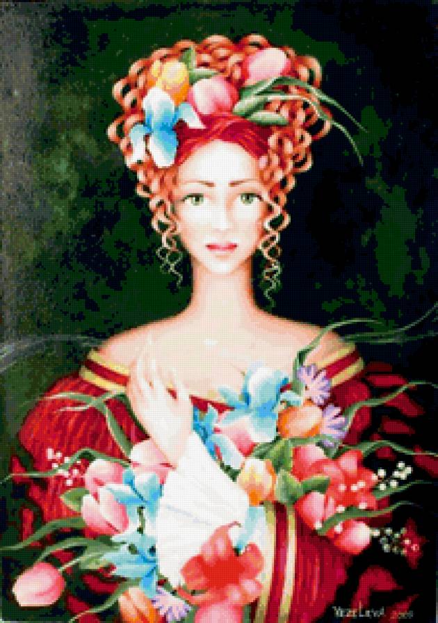 Карнавал - букет, цветы, девушка - предпросмотр