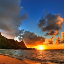 Схема вышивки «закат»