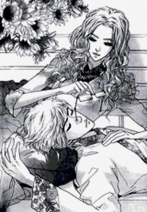 пара - чувства, монохром, любовь, пара - предпросмотр