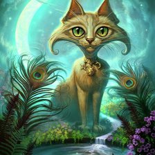 Схема вышивки «кошка»