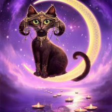 Схема вышивки «волшебная кошка»